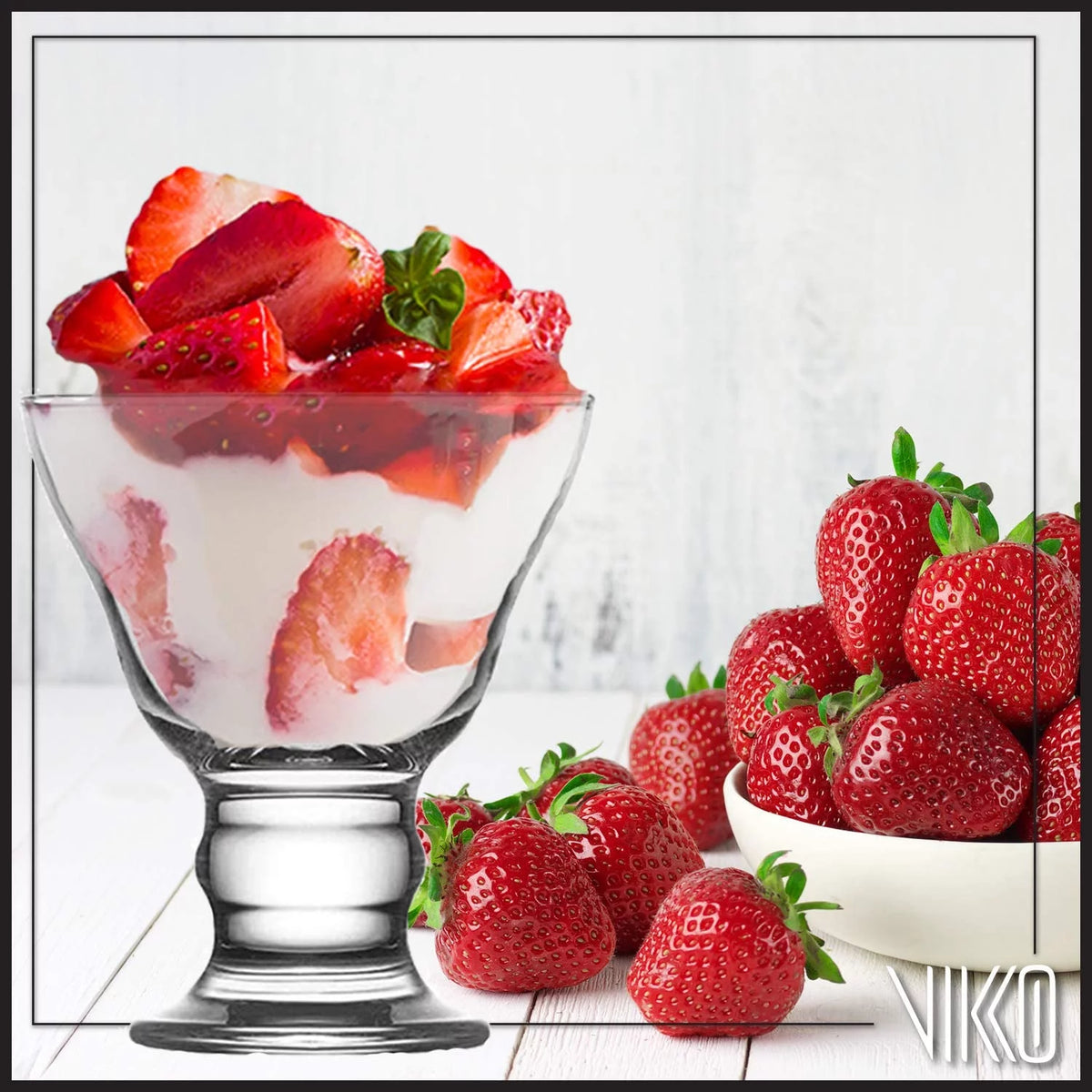 Glass Sundae Bowls Set of 6 Dishwasher Safe P570728