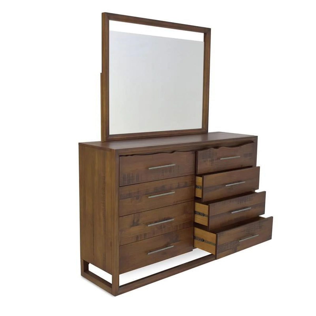 King Size Mocha Brown Wood Bedroom Set N30202