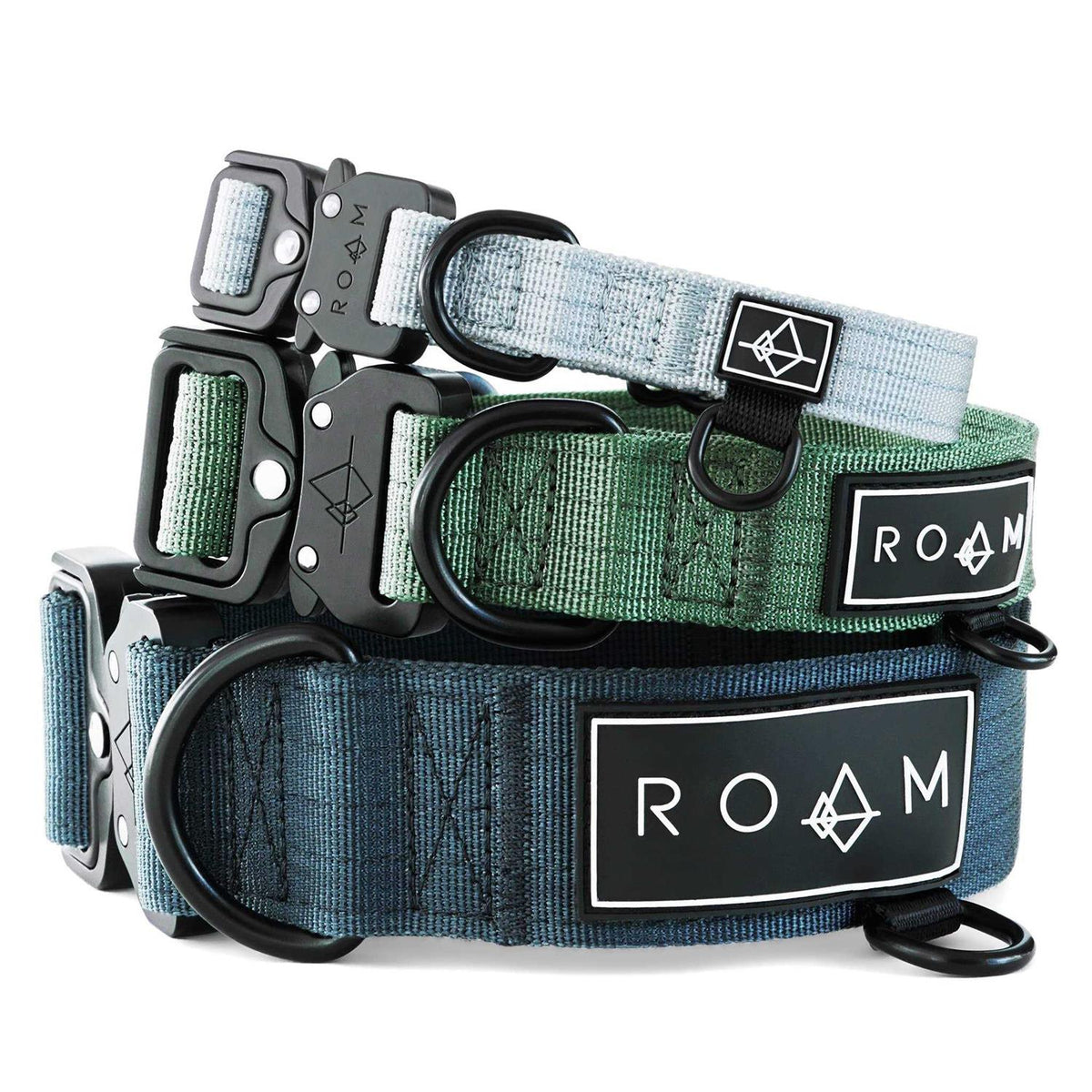 Adjustable Heavy Duty Nylon Dog Collar with Quick-Release Metal Buckle H92945