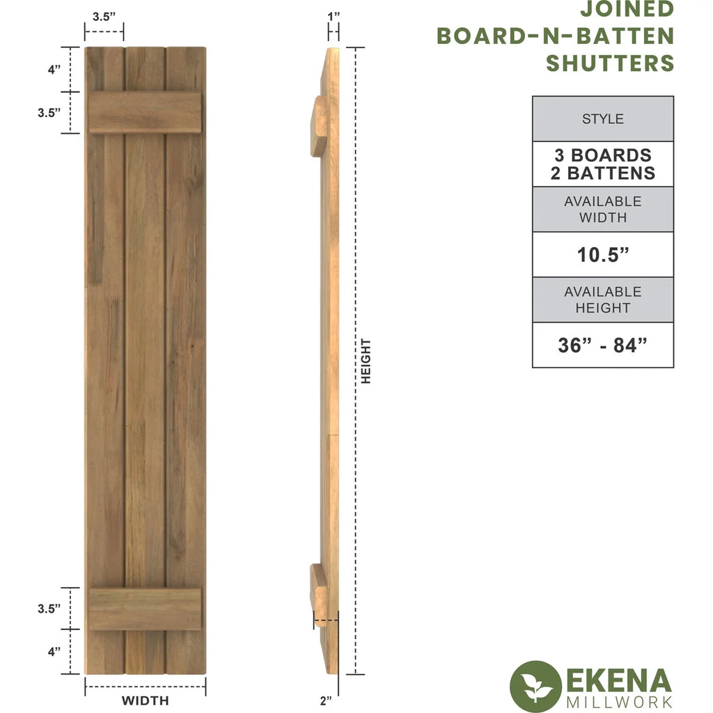 Primed Real Wood Board-n-Batten Shutters E946724