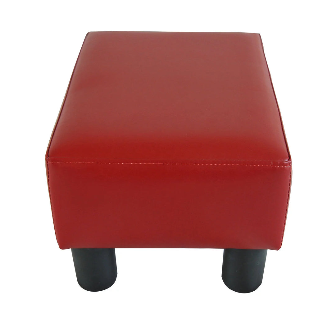 Small Faux Leather Ottoman Z277