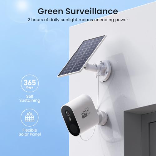 Solar Security Cameras Wireless Outdoor 2K QHD 4-Cam Kit O219