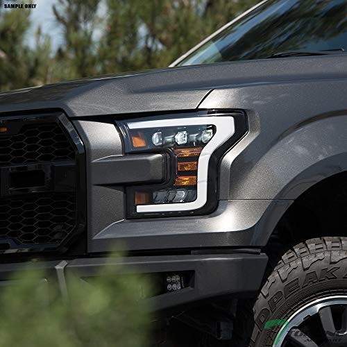 Compatible With 2015-2017 Ford F150 Black Housing Full LED Sequential Projector Headlights S40885