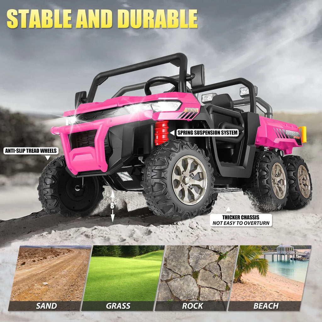 24 V 4WD 2 Seater 6-Wheel Ride on Dump Truck Car with Remote Control Y6146