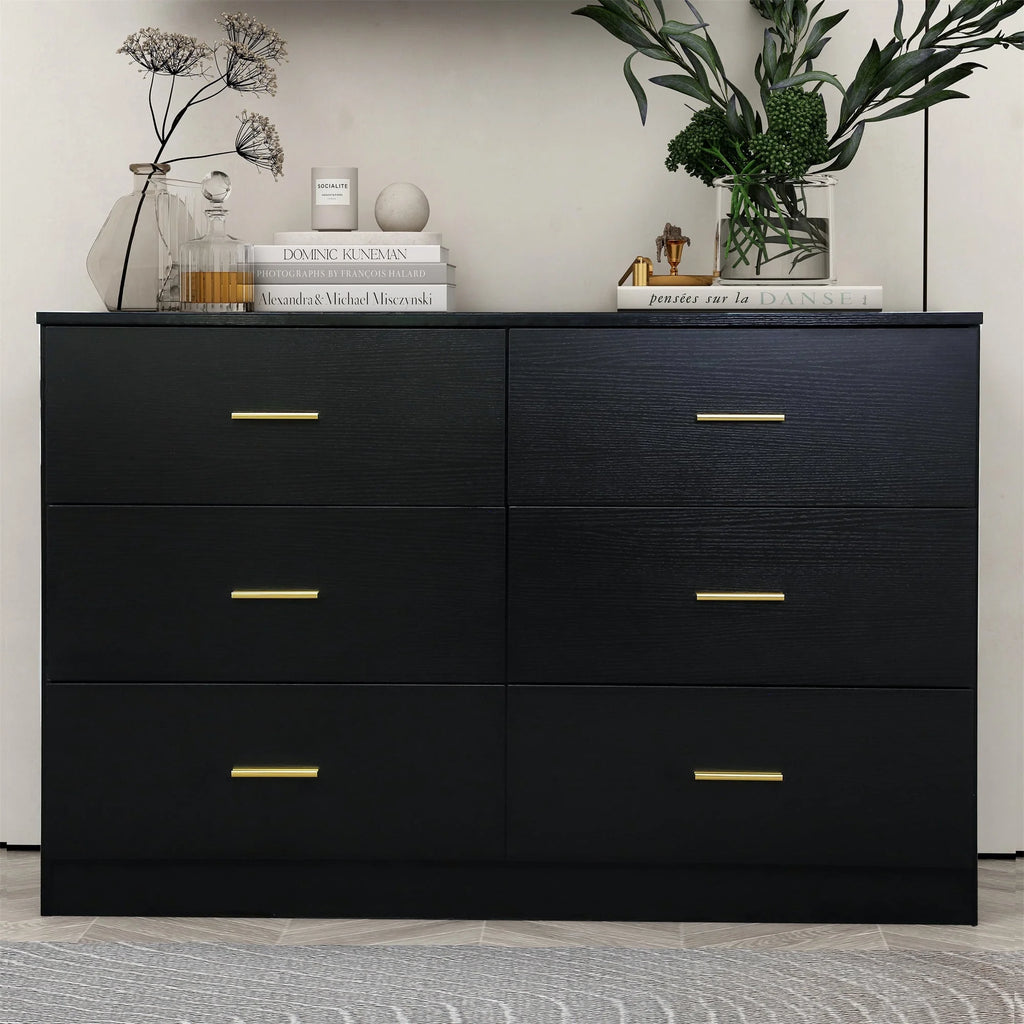 White 6 Drawer Dresser I33848