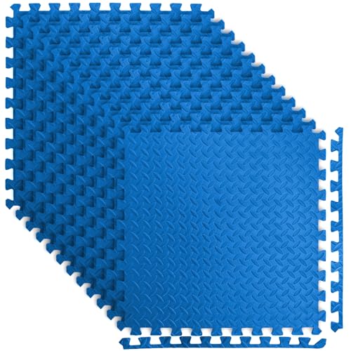 1/2” Thick Foam Interlocking Exercise Mats, Pack of 6 C613322