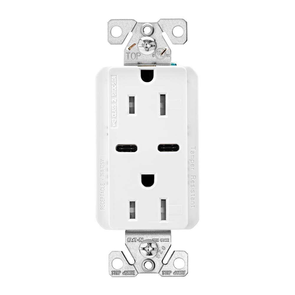 15-Amp Tamper Resistant Decorator USB Outlet, Black B581250