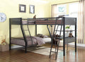 Black and Gunmetal 2-piece Metal Twin Over Full Bunk Bed Set F951295