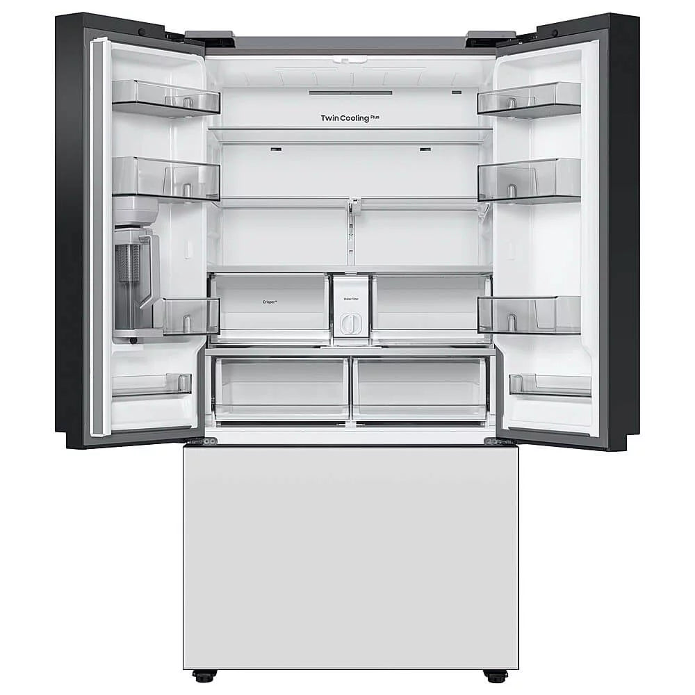 24 Cu. Ft. White Glass 3-Door French Door Counter-Depth Refrigerator K33899
