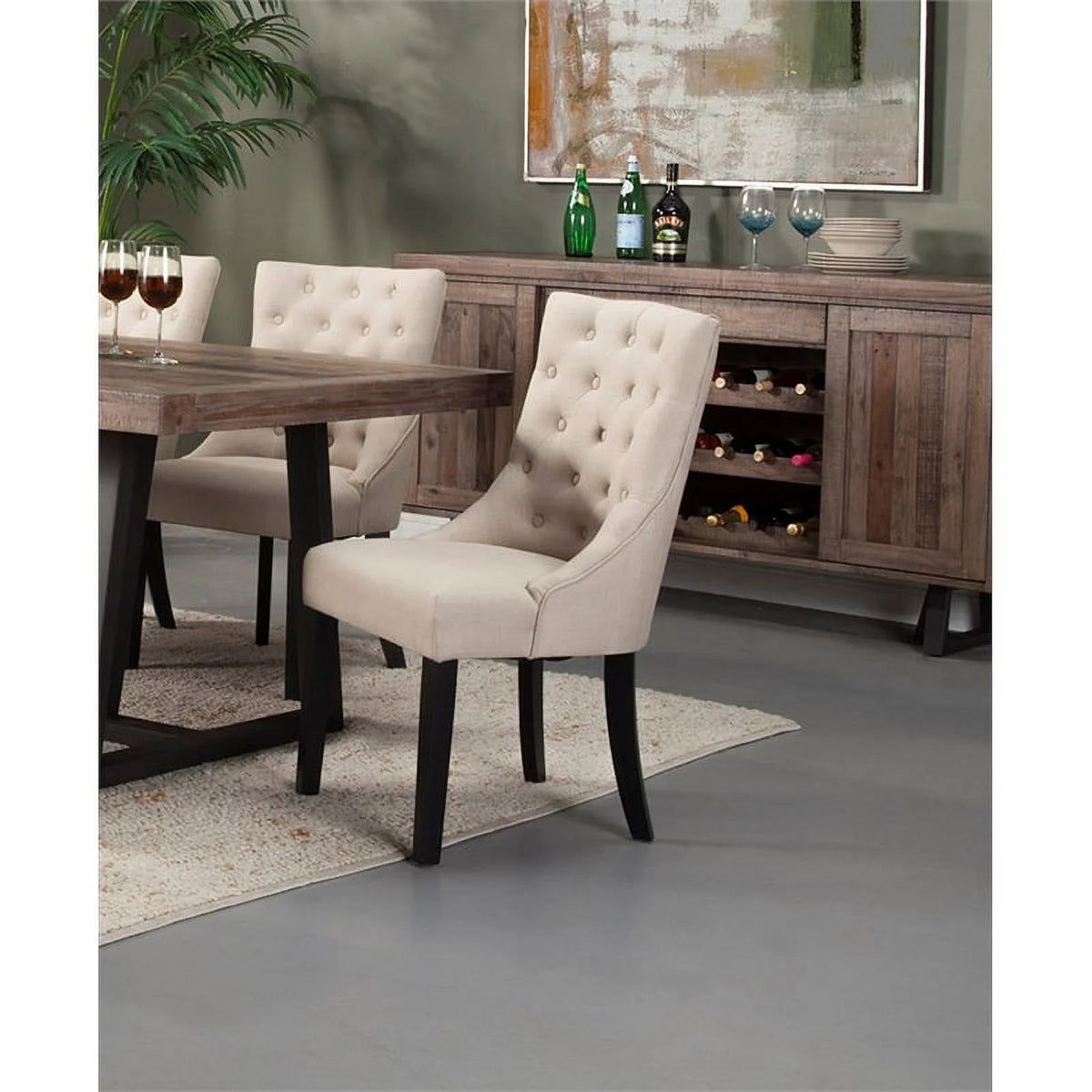 4 Piece Dining Table Side Chairs and Bench Set C962