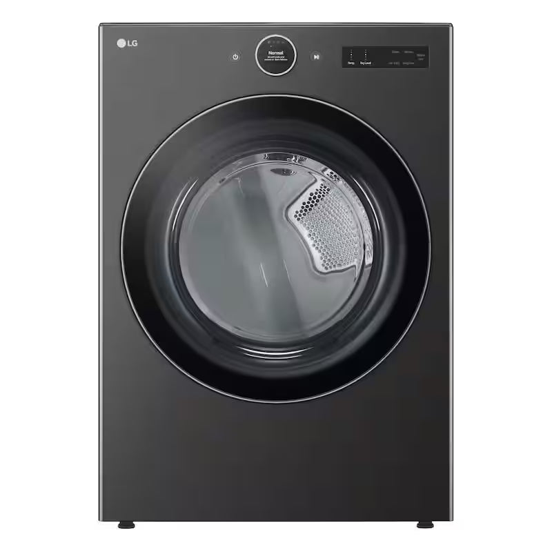 Black Steel Electric Dryer with TurboSteam D46938