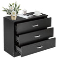 Black Wooden Storage Chest of Drawers Z44922