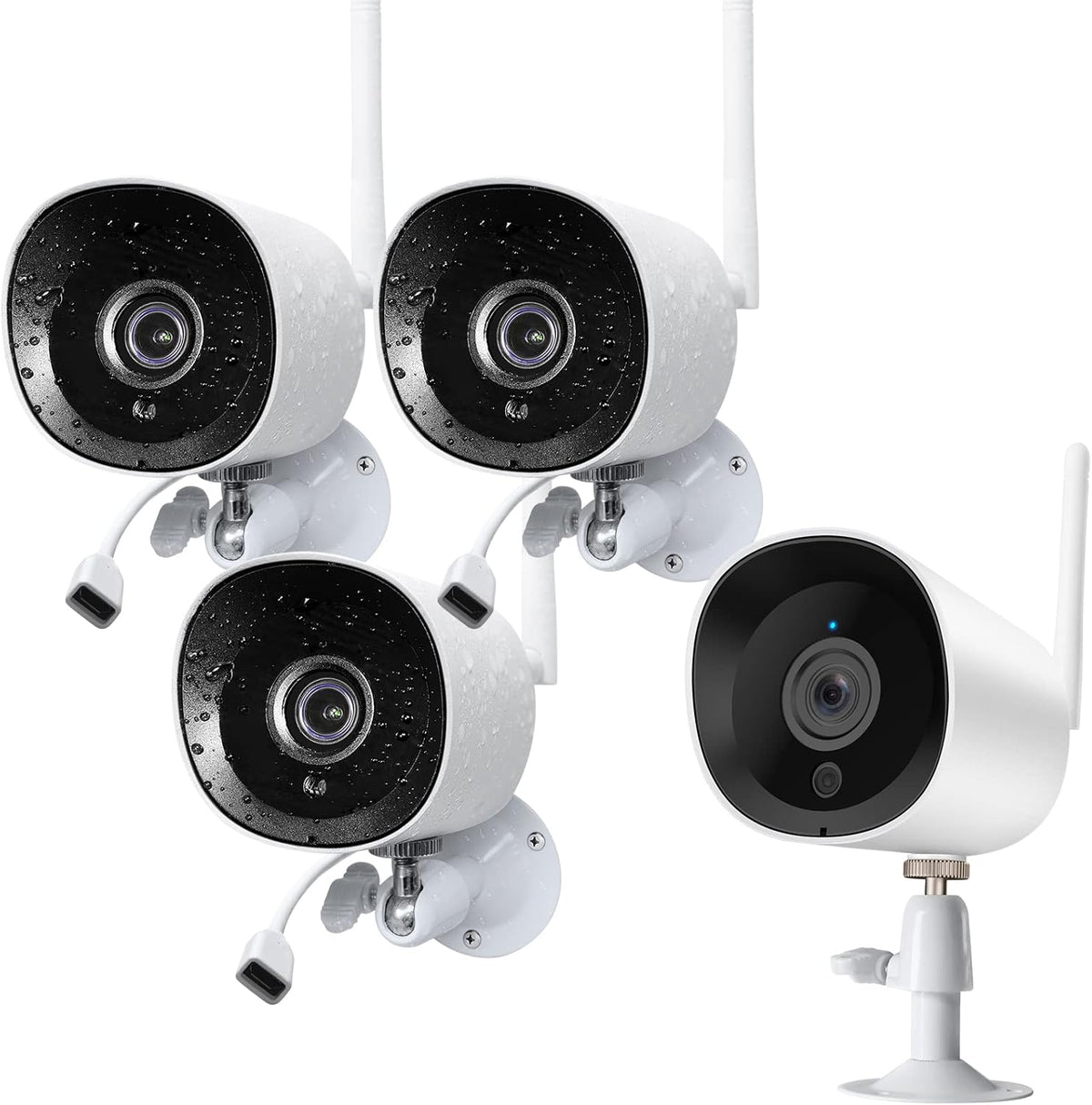 White 1080p Wireless Security Camera 3Pack Z225