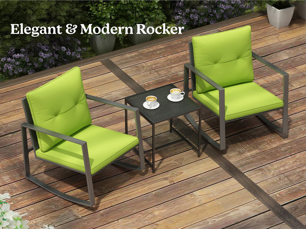 3-Piece Outdoor Bistro Set Green A609005