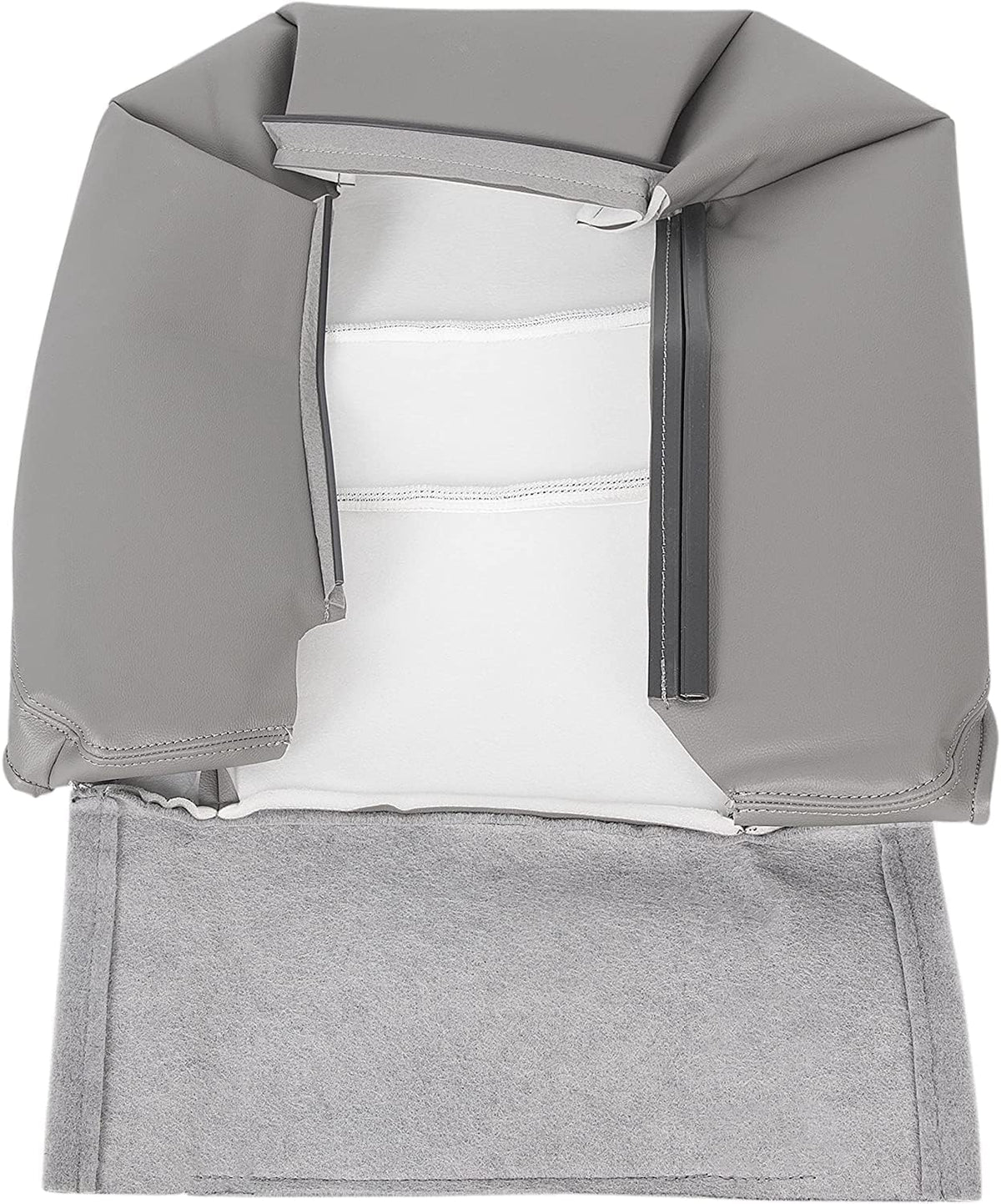 Gray Leather Front Driver Side Seat Cover Pack of 2 O4248