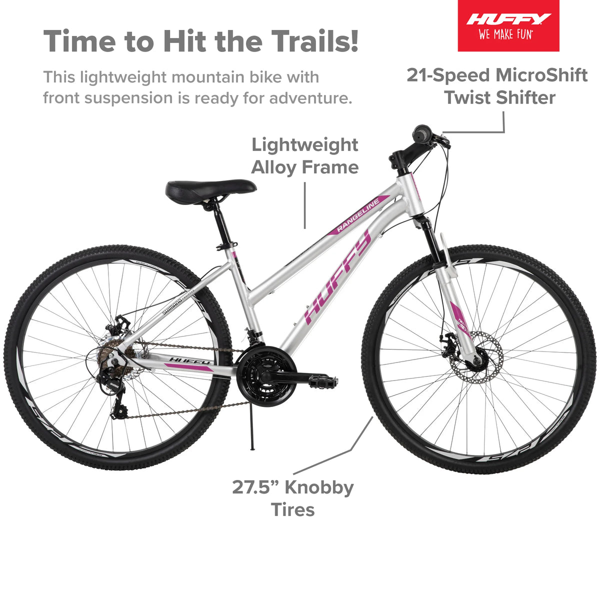Silver 27.5 inch Mountain Bikes U1071