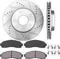 296 mm Brake Disc Rotors + Ceramic Brake Pads + Hardware E217650