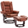 PU Leather Swivel Recliner with Ottoman Z1273