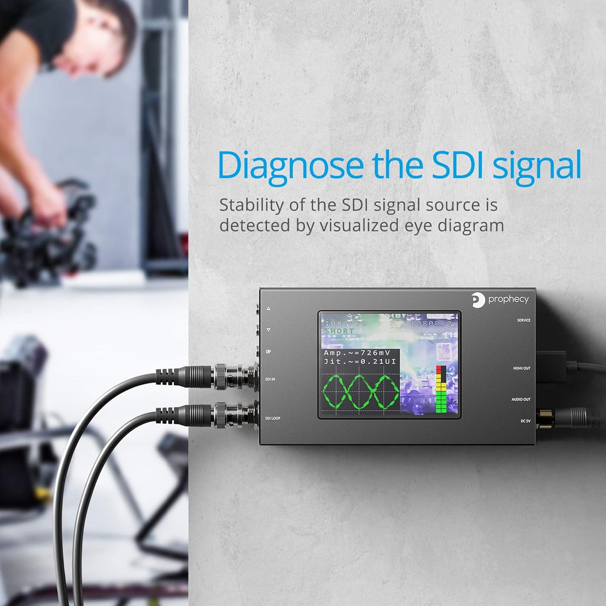 SDI to HDMI Converter Scaler with 3.5” LCD Panel Q83585