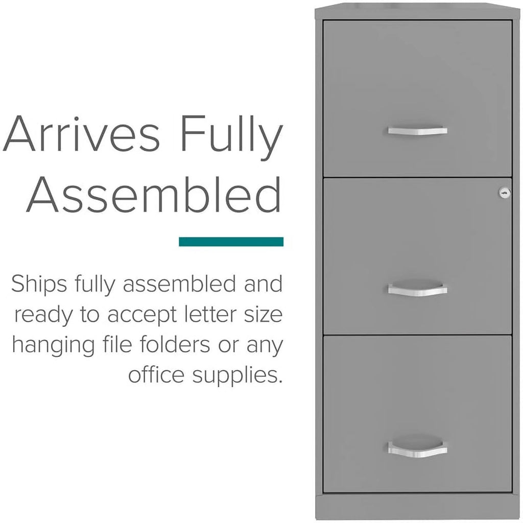 3 Drawer Metal File Cabinet with Lock R489