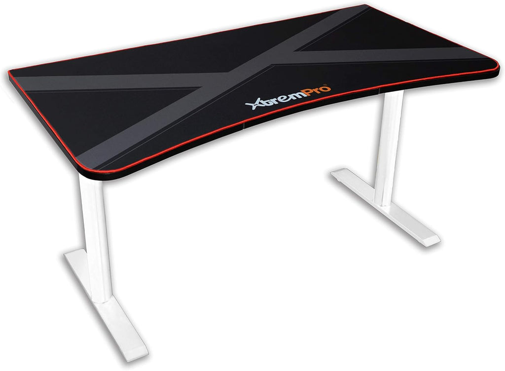 Black White Gaming Desk with Cable Management L650020