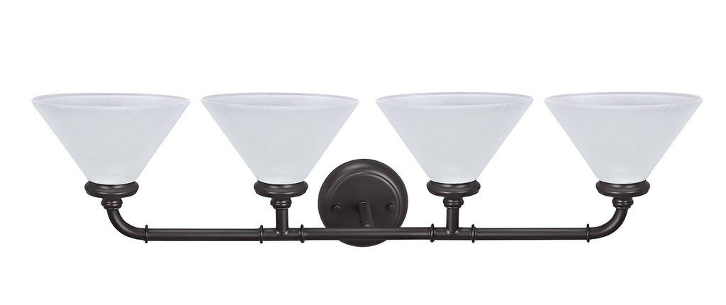Four-Light Metal Bathroom Vanity Wall Light Fixture K64228