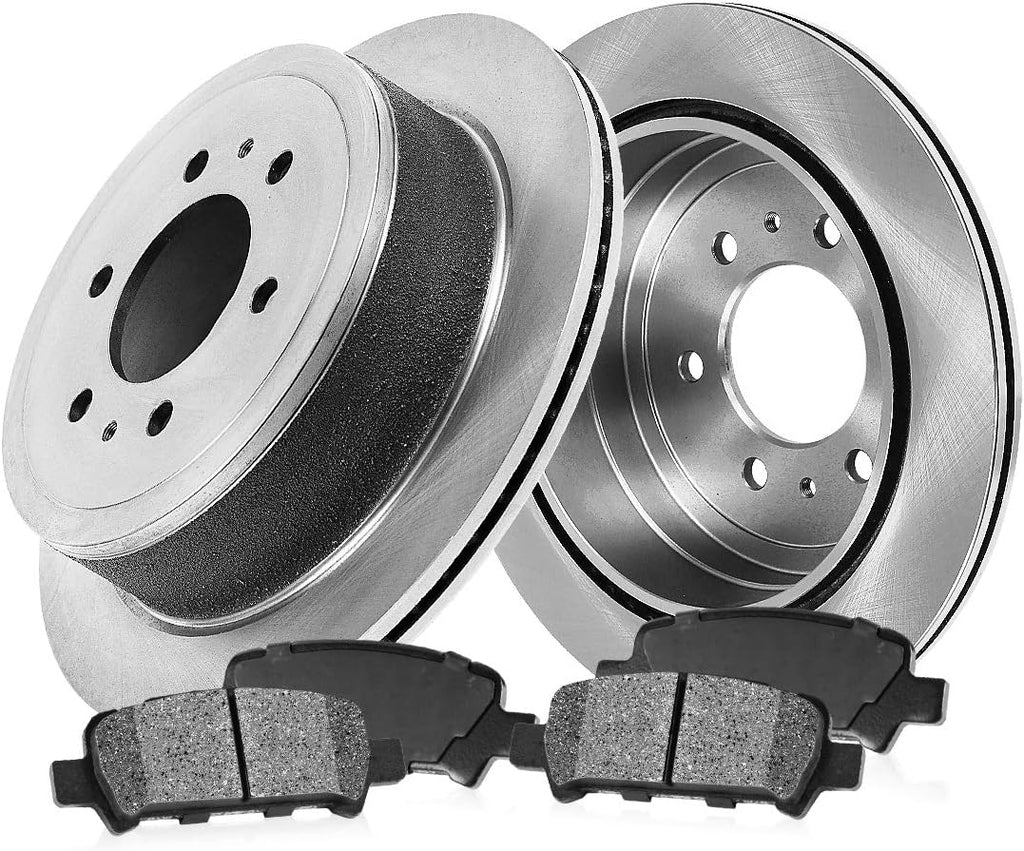 345 mm 6 Lug Brake Disc Rotors + Metallic Brake Pads X842