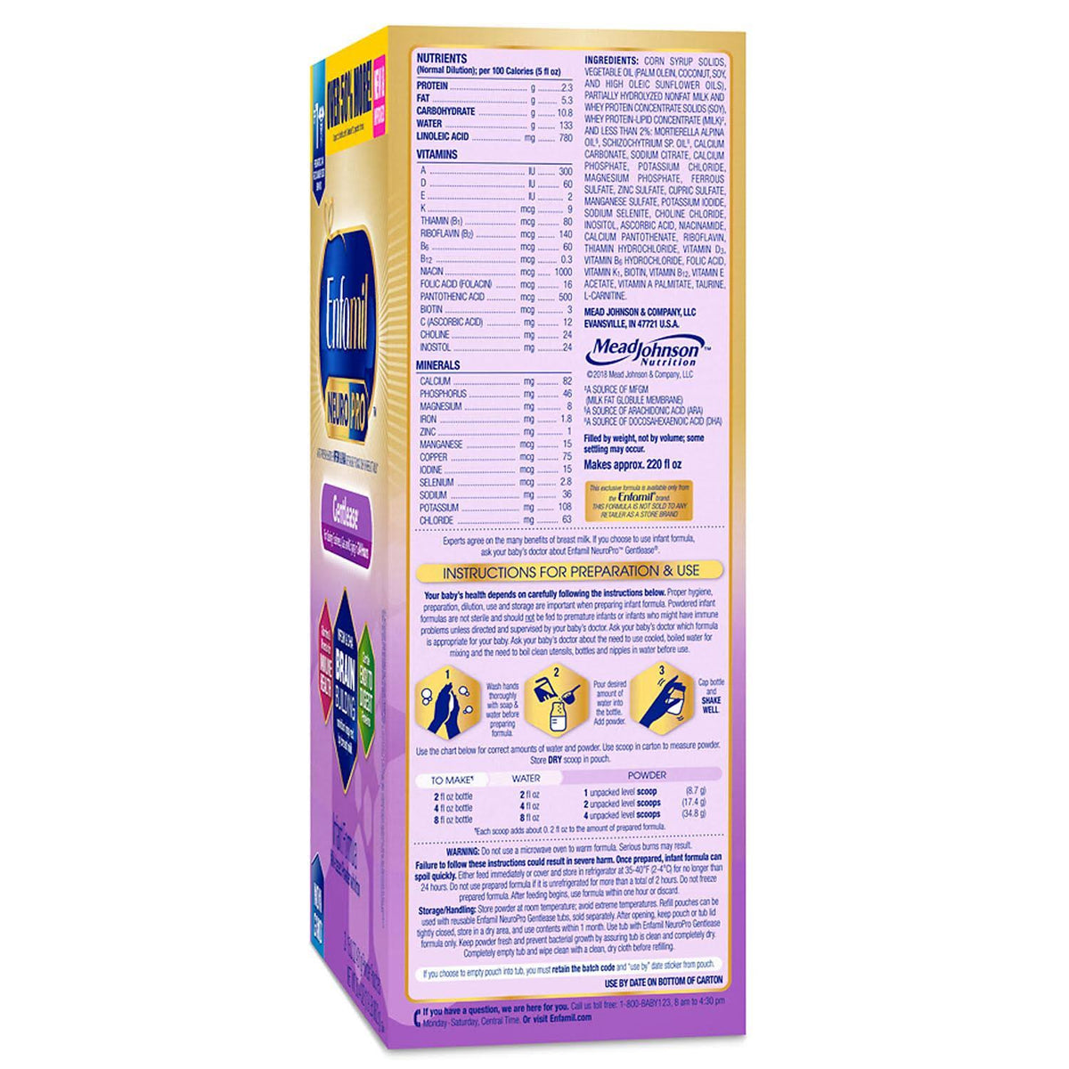 Infant Formula Powder 30.4 oz Case of 4 V222087