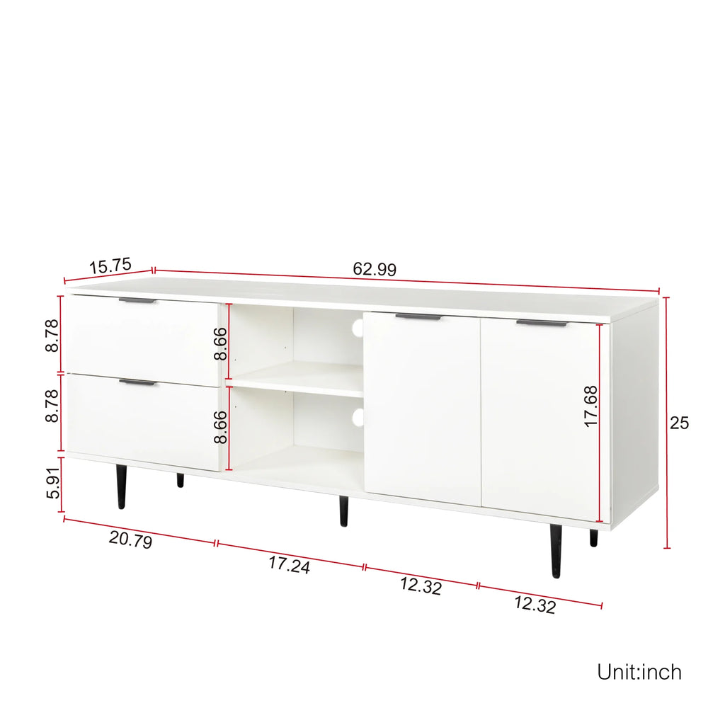White Particle Board TV Stand O661