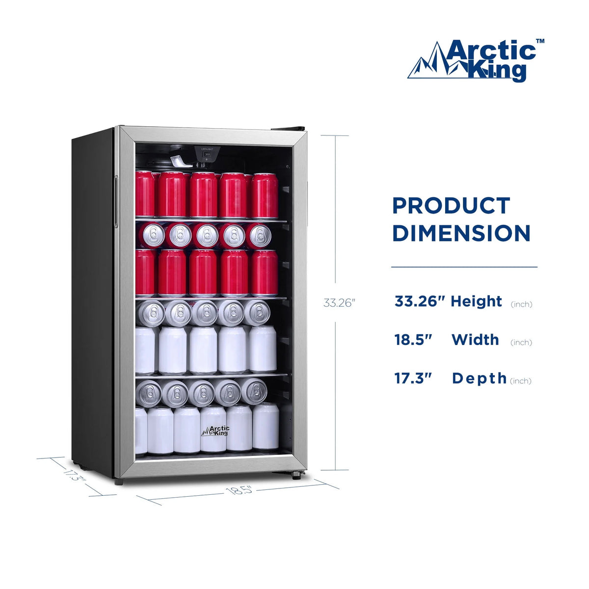 115-Can Beverage Fridge & Cooler Stainless Steel N95102