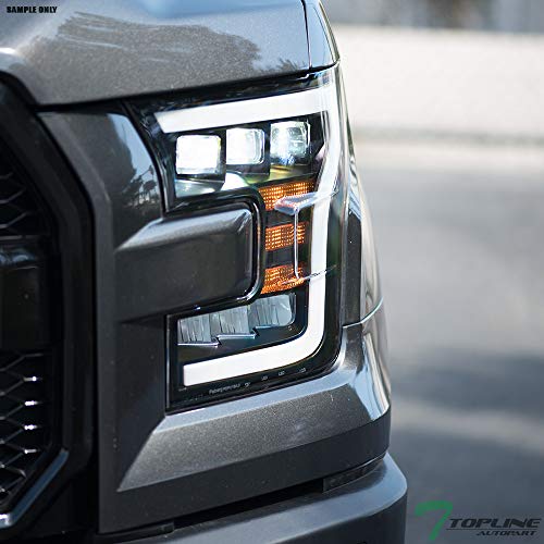 Compatible With 2015-2017 Ford F150 Black Housing Full LED Sequential Projector Headlights S40885