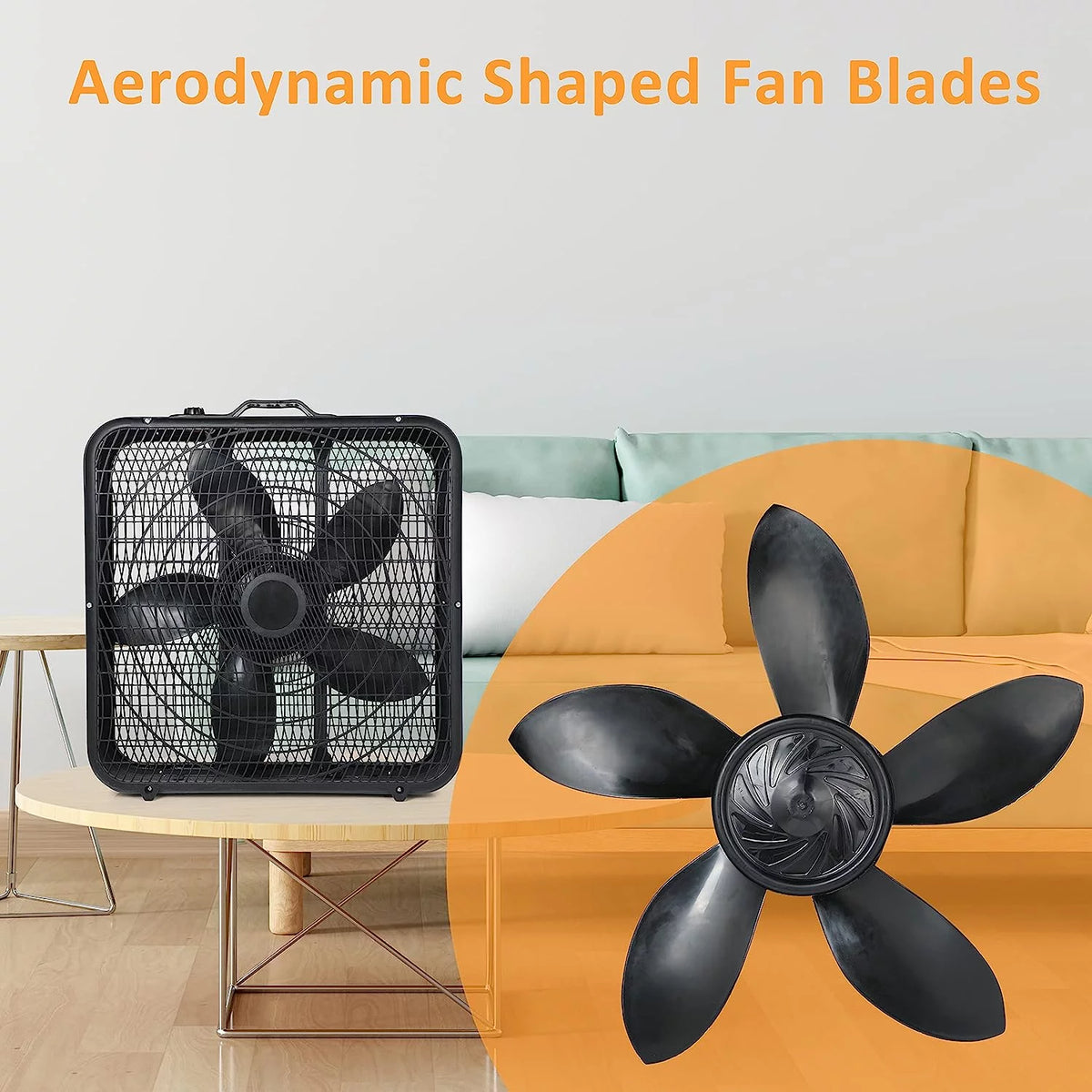 20" 3-Speed Black Box Fan K412515