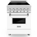 30 4.0 cu. ft. Induction Range with 4 Element Stove and Electric Oven in White Matte S328209