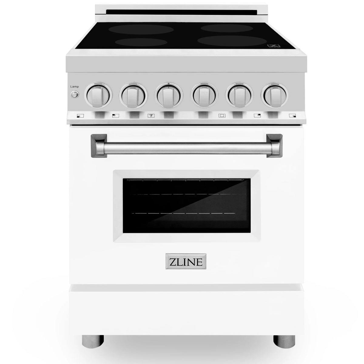 30 4.0 cu. ft. Induction Range with 4 Element Stove and Electric Oven in White Matte S328209