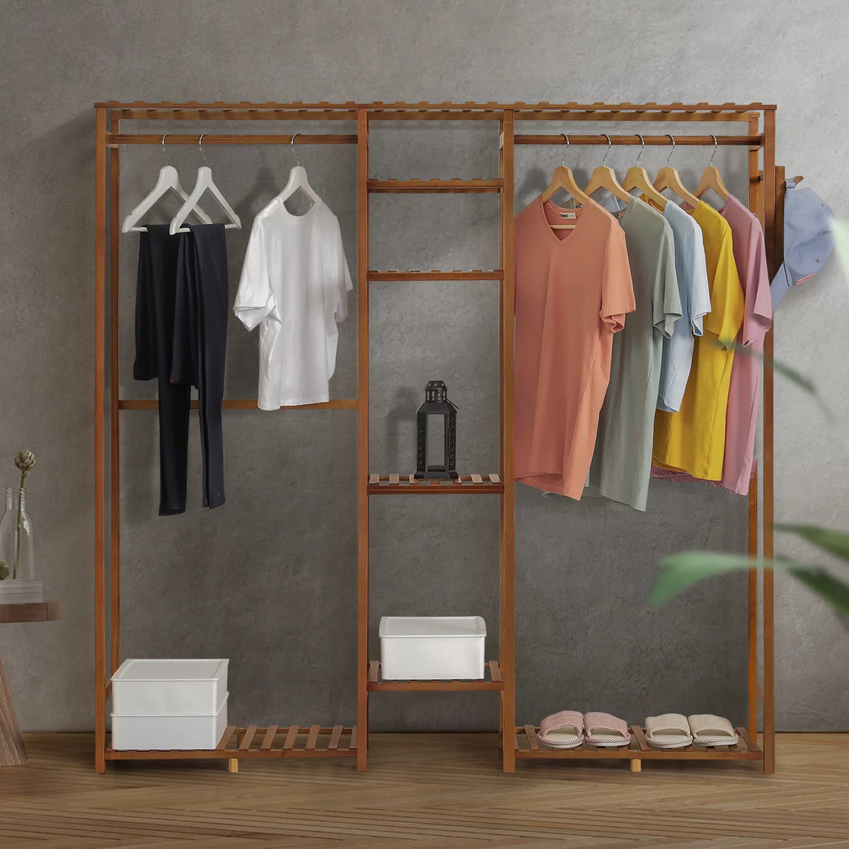 Bamboo 6 Tiers Coat Pants Rack X366707