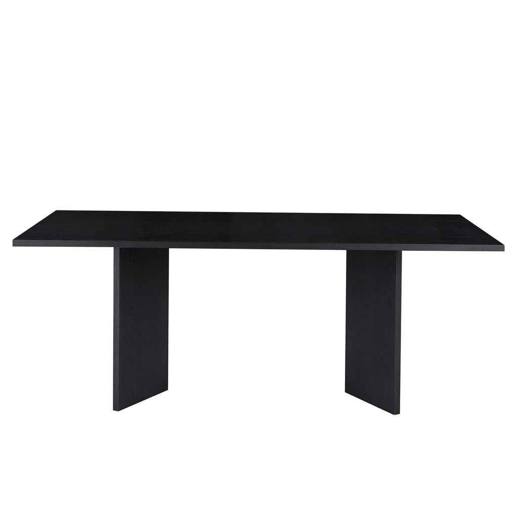Black 78.74 inch Wood Dining Table B7437
