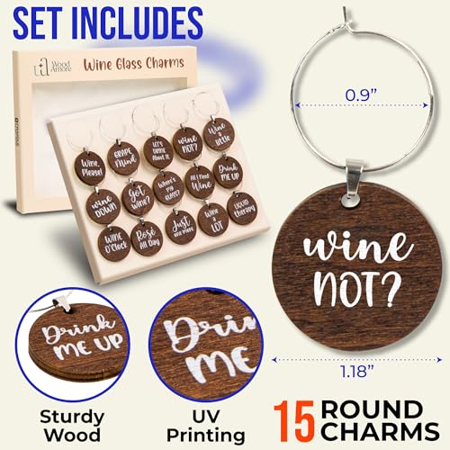 15 Pcs Christmas Wine Glass Charms O9566