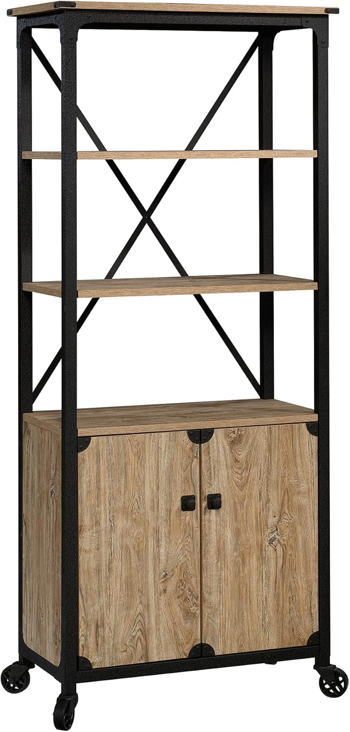 Carbon Oak Bookcase with Doors W925646