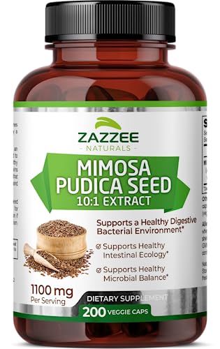 Mimosa Pudica Seed 10:1 Extract 200 Vegan Capsules 1100 mg Q300