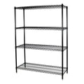 Black Wire Shelving Unit 4 Shelves B128175
