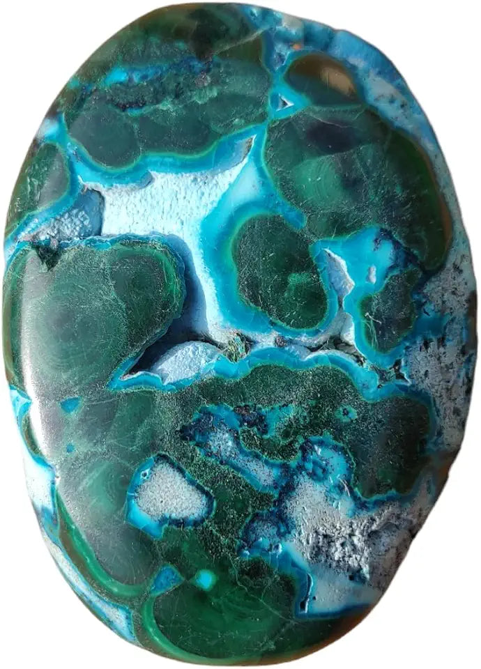Chrysocolla Malachite Palmstone Crystal 2.11 Oz O4619