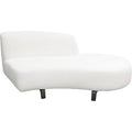 White Faux Sheepskin Armless Chaise Lounger M65754