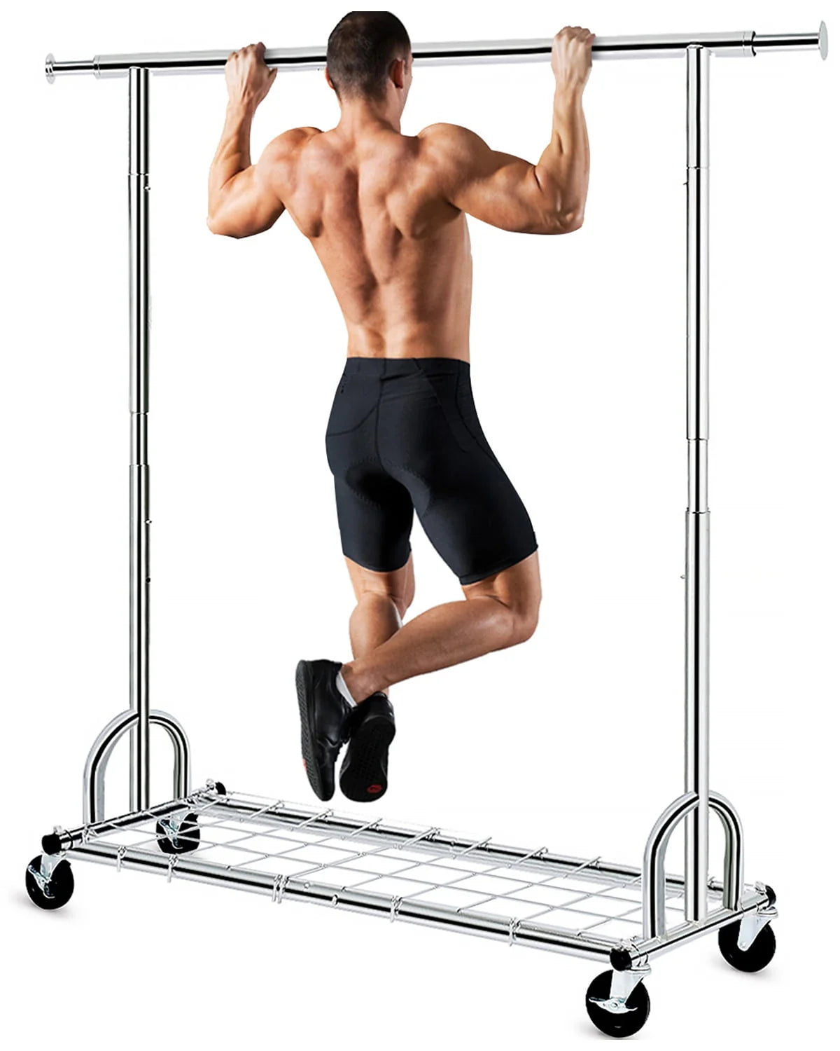 450 lbs Clothing Rack with Shelves A834273