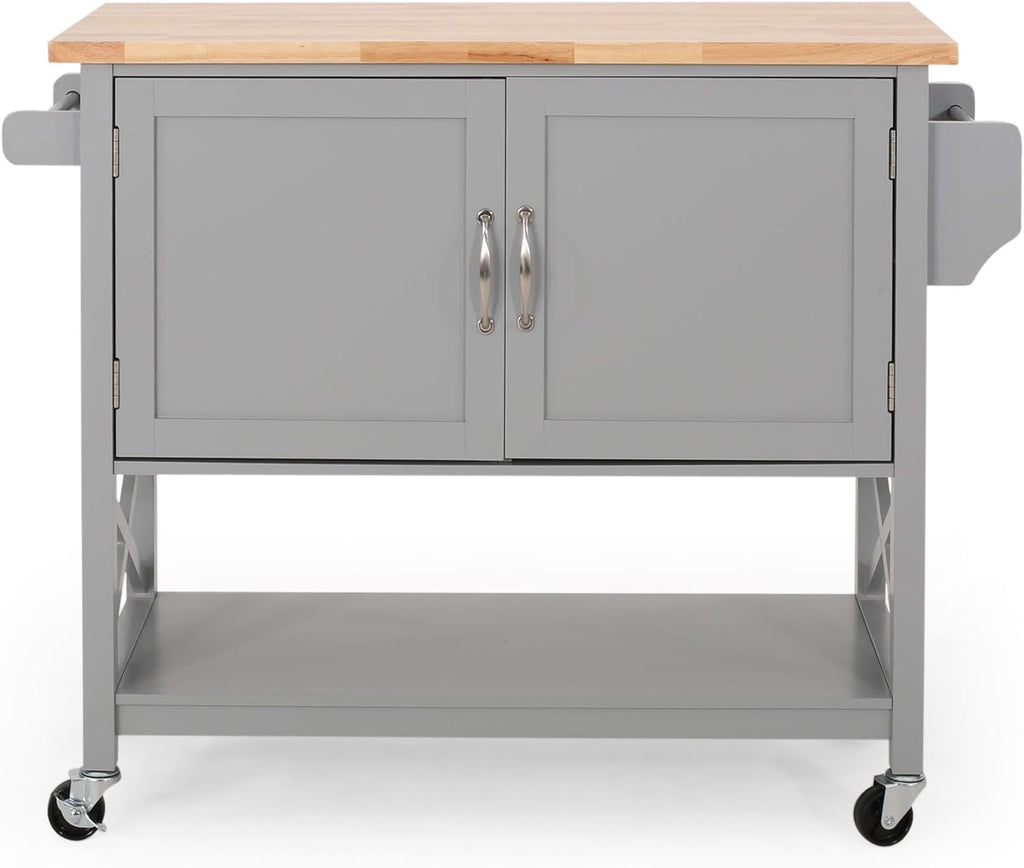 Gray Kitchen Cart with Wheels C71815