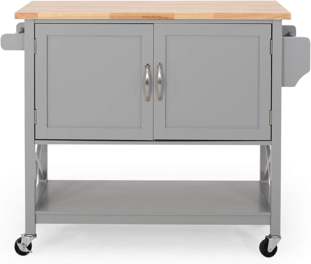 Gray Kitchen Cart with Wheels C71815
