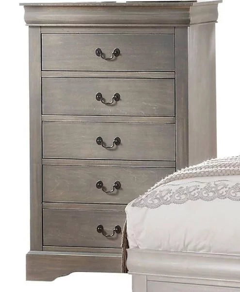 Antique Gray Full 6pcs Bedroom Set S1313