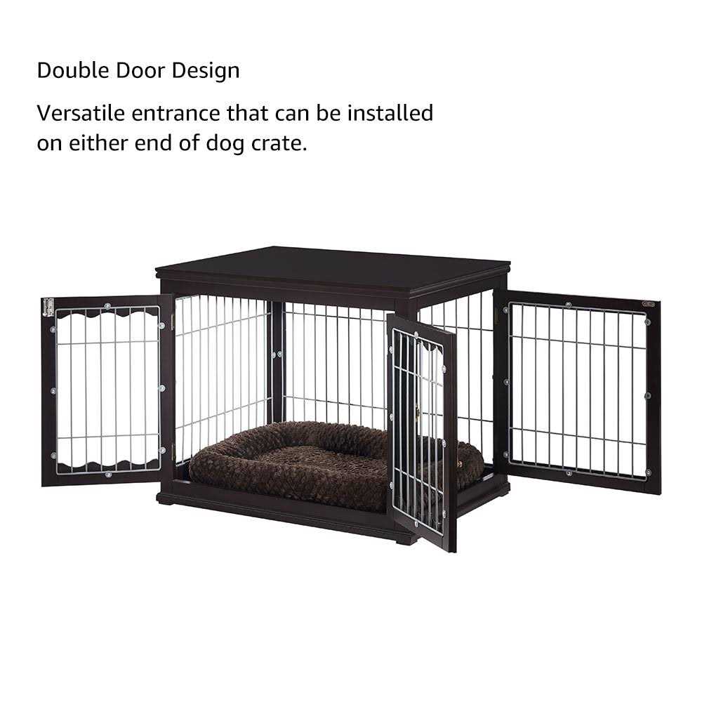 Wooden Dog Crate End Table with Cushion Q7317