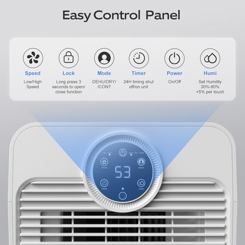 21 Pints Dehumidifier with Drain Hose S2923