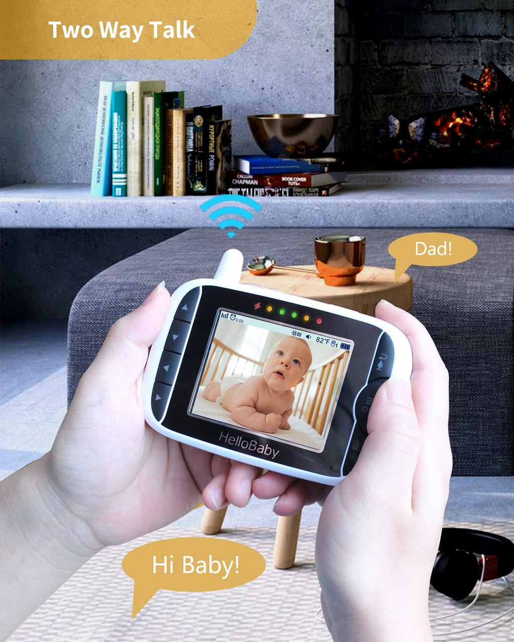 Video Baby Monitor with Camera and Audio, 3.2'' LCD Screen, Night Vision, Two Way Audio W662