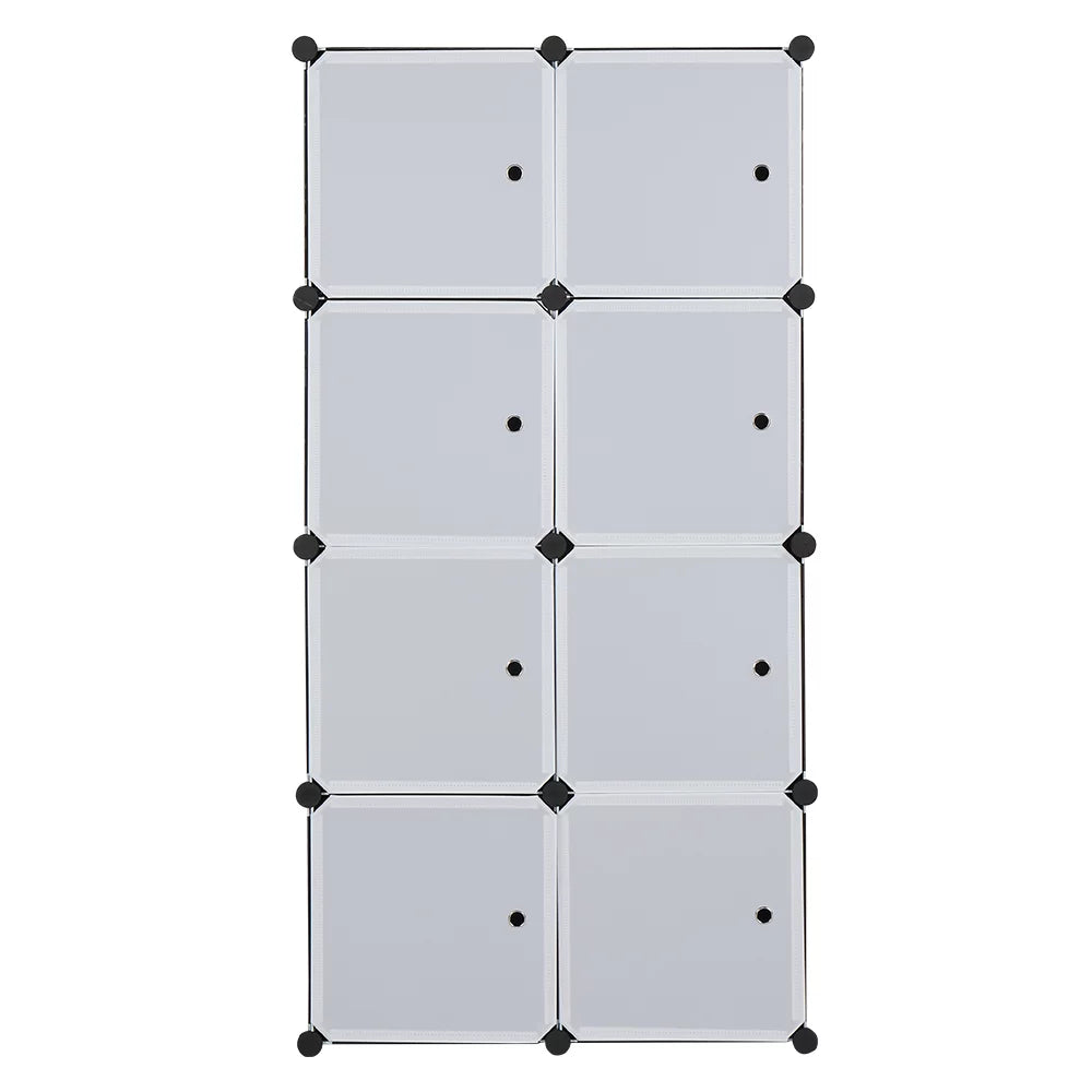 Black 8-Cube Modular Plastic Storage Organizer A16692